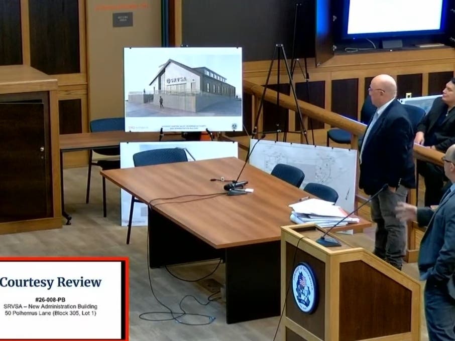 A rendering of the new Somerset Raritan Valley Sewerage Authority(SRVSA) administration building being proposed at 50 Polhemus Lane in Bridgewater.