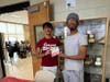 Krishay Patel is distributing fire safety kits to students while spreading awareness at Somerset County Vocational and Technical High School.