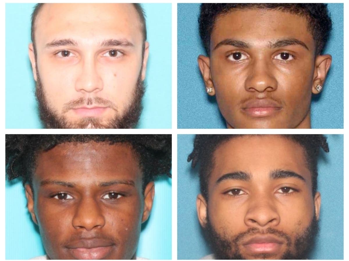 Clockwise from top left: Jeffrey Grant, 25, of Long Branch, Elijah Crossen, age 20, of Somerset, Abusamad Short, 19, of  Keansburg, and Qoreon Drew, 18, of Middlesex.
