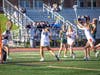 Cameron Hansen, freshman #14, rips the ball past three defenders and the goalie to score.