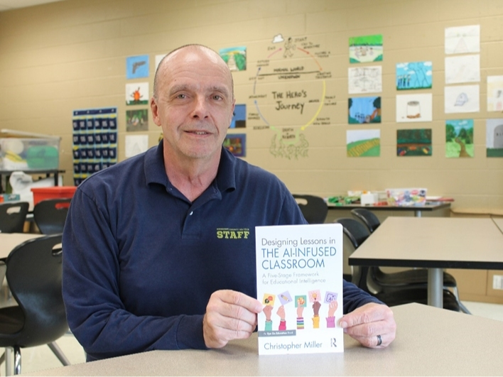 SCVTHS English instructor Christopher Miller has written Designing Lessons in the AI-Infused Classroom: A Five-Stage Framework for Educational Intelligence