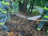 Later in the day, firefighters were called to the opposite end of Route 22 for a brush fire.