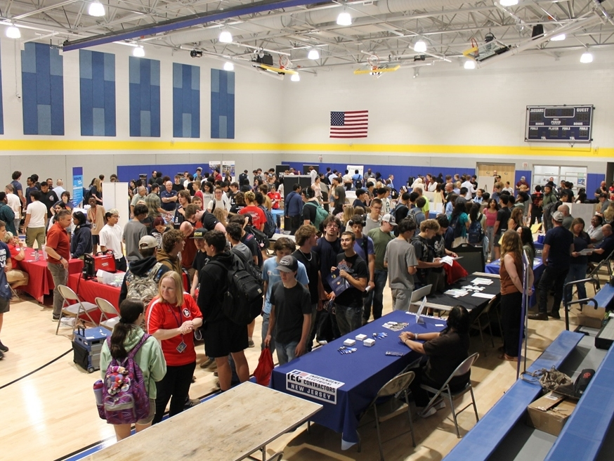 Over 300 students and 49 industry and educational representatives attend the Fourth Annual Career Fair at Somerset County Vocational and Technical High School.