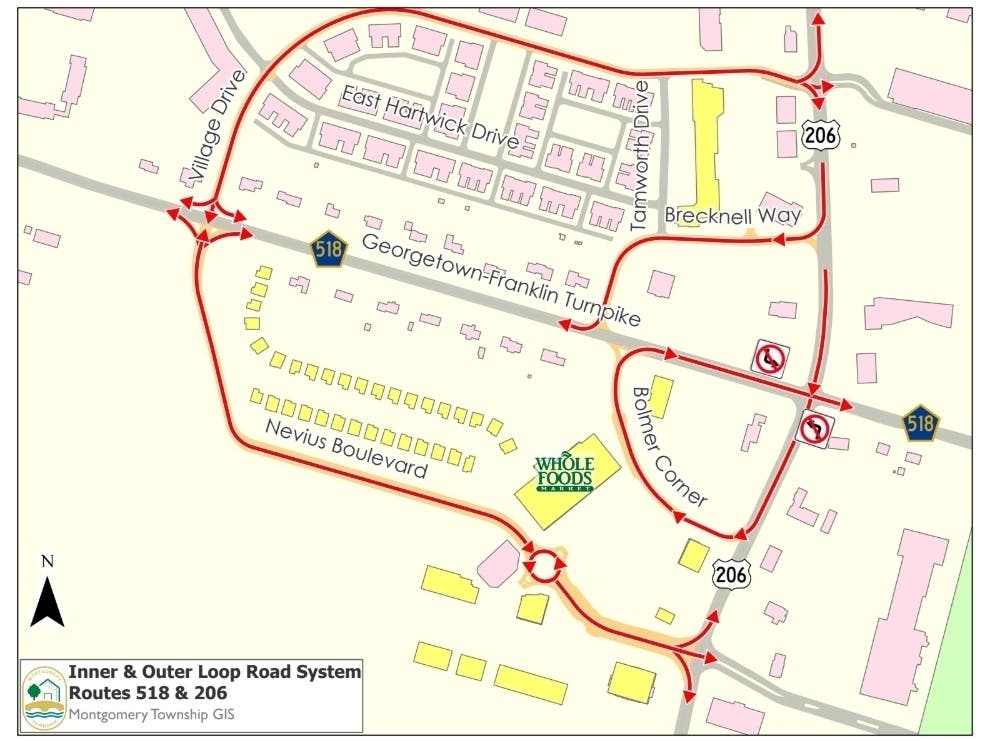 New Loop Roads Traffic Pattern Map.