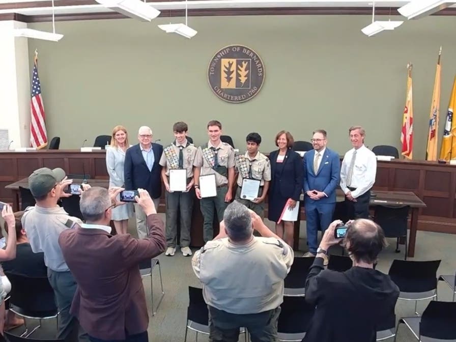  3 Scouts Honored For Reaching Eagle Rank By Bernards Township Committee