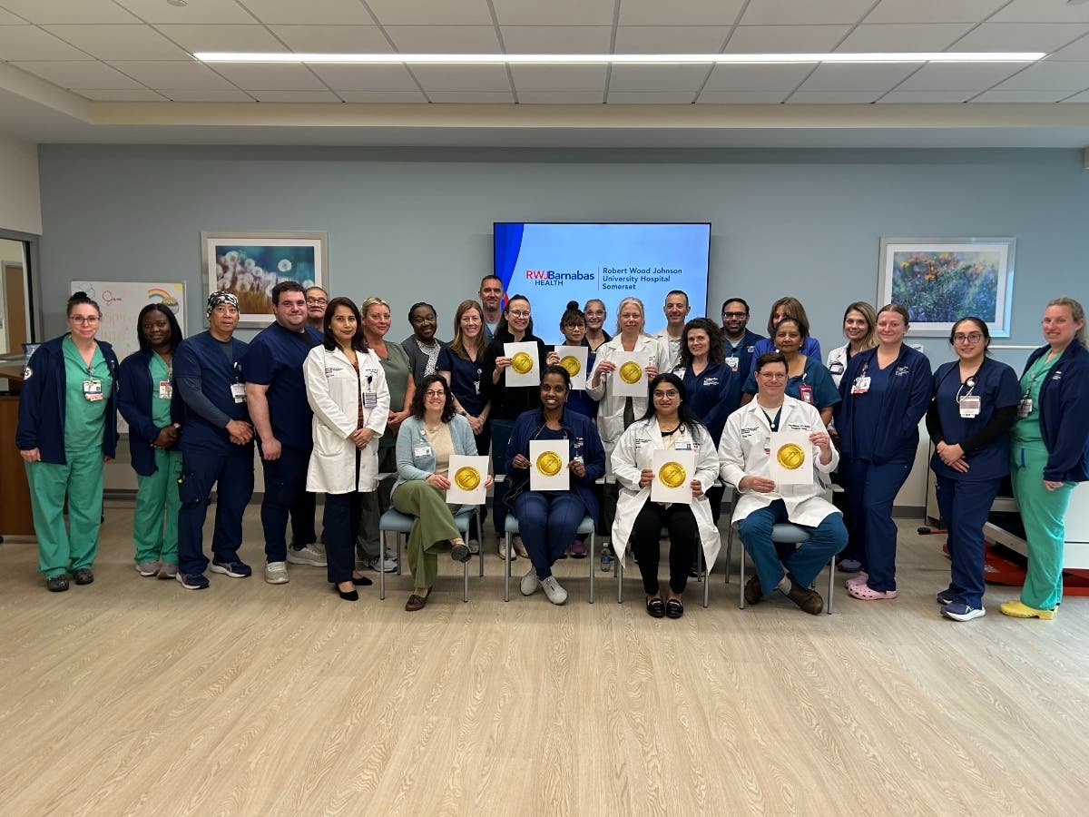 Members of Robert Wood Johnson University Hospital Somerset’s joint surgery team recently celebrated achieving their seventh consecutive Joint Commission Certification for total hip and knee replacement surgery since 2012.