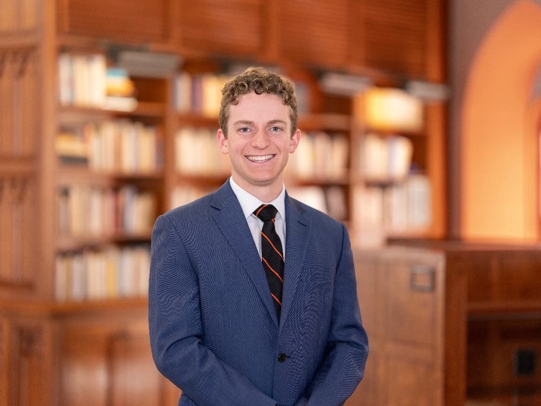 Braeden Carroll, a senior undergraduate at Princeton majoring in civil and environmental engineering, was chosen for the Lafayette Fellowship.