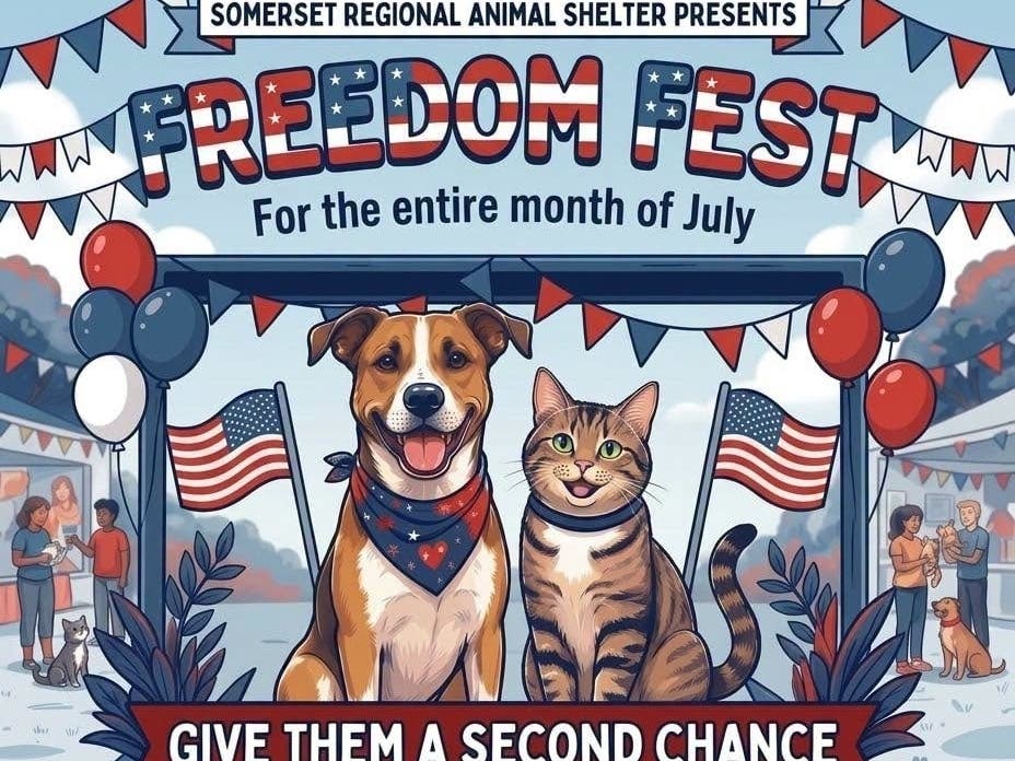 Somerset Regional Animal Shelter is holding a monthlong July adoption event aimed at helping some of its longer-waiting pets find homes.