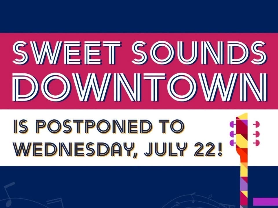 Rain has caused Westfield's Sweet Sounds performances for Monday night to be postponed.