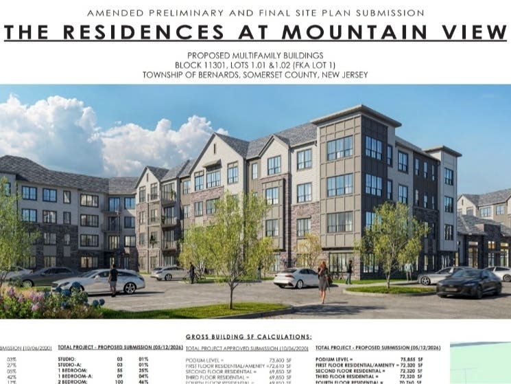 280-Unit Mountain View Development Shares Updated Plan In Basking Ridge