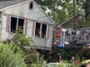 Firefighters battled a house fire on Oak Street in Bridgewater on Thursday.