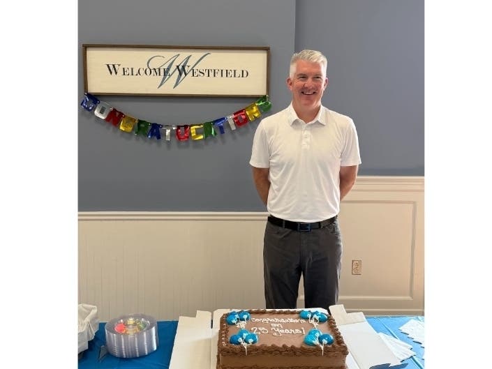 Westfield honored Town Administrator Jim Gildea for hitting the milestone of serving 25 years in the role.