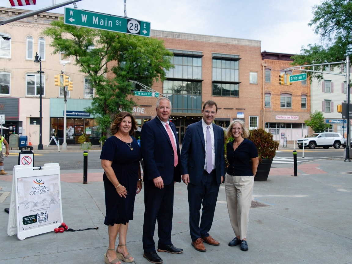 Pictured left to right: Allison Snyder, Mayor Brian Gallagher, Congressman Tom Kean, Jr., and Dana Kessel.