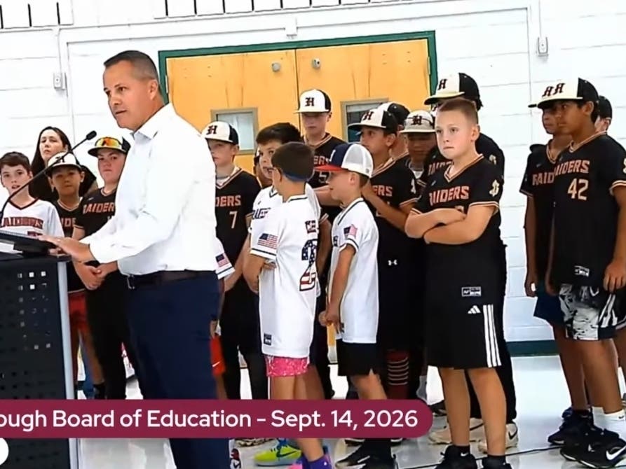 Members of the Raiders Middle School baseball club spoke at the Monday night Hillsborough Board of Education meeting asking for the formation of a middle school team.