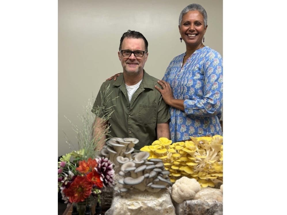 Ayesha Dolasa and Jacob Tulius of Bridgewater started Noble Mushrooms in 2017.