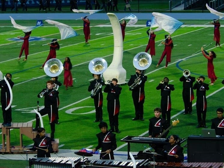 Bridgewater-Raritan High School's marching band opened its 2026 competition season Saturday at Scotch Plains-Fanwood High School, taking part in the first show of the New Jersey Marching Band Directors Association performances.