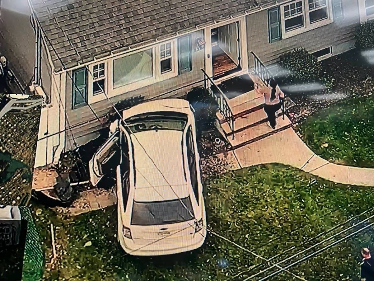 An SUV went careening into a Linden home following a two-car crash, leaving it uninhabitable for residents on Tuesday night, police said.
