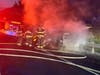 An SUV burst into flames on the Garden State Parkway in Clark on Monday.