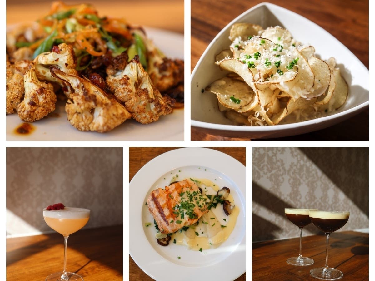 An array of food is offered at the Bedminster Tavern.