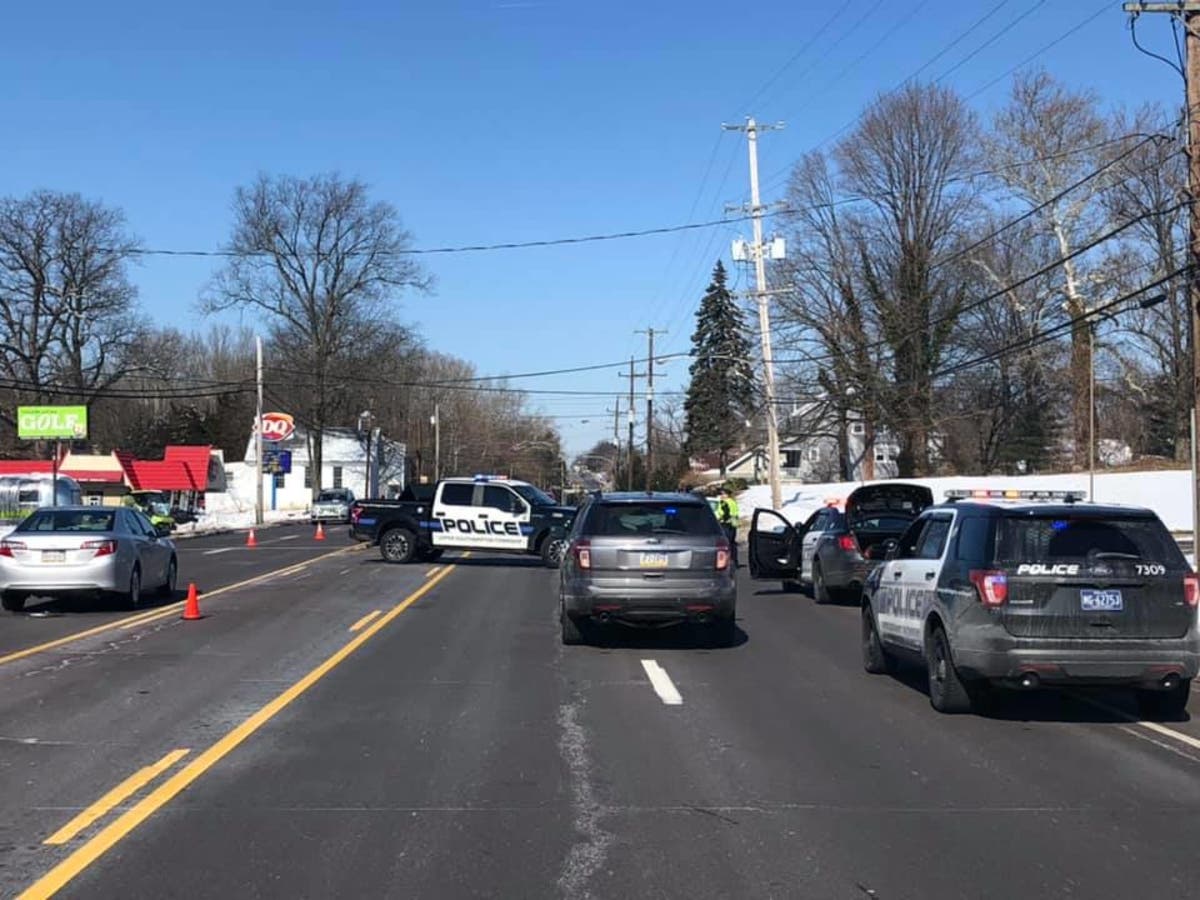 Township police say the crash happened at about 9:25 a.m. in front of the True Beauty store at 109 Street Rd.