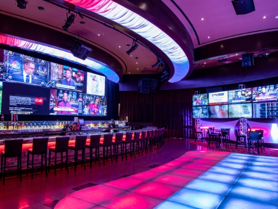 The new sports book area is part of a $10 million expansion at the Bensalem casino.