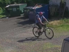 Police say the burglar, on a bike, rode behind the bakery, broke into a back door and stole the register.