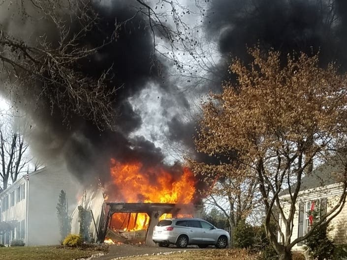 The fire, in the Holland section, happened around noon on Christmas Day.