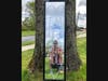 Vince Bush “Practicing self love“ Repurposed mirror