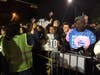 A young man posed for a picture prior to the arrival of Beto O'Rourke to the stage.