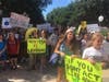 Participants carried homemade signs as added expression during "climate strike" even in Austin. 