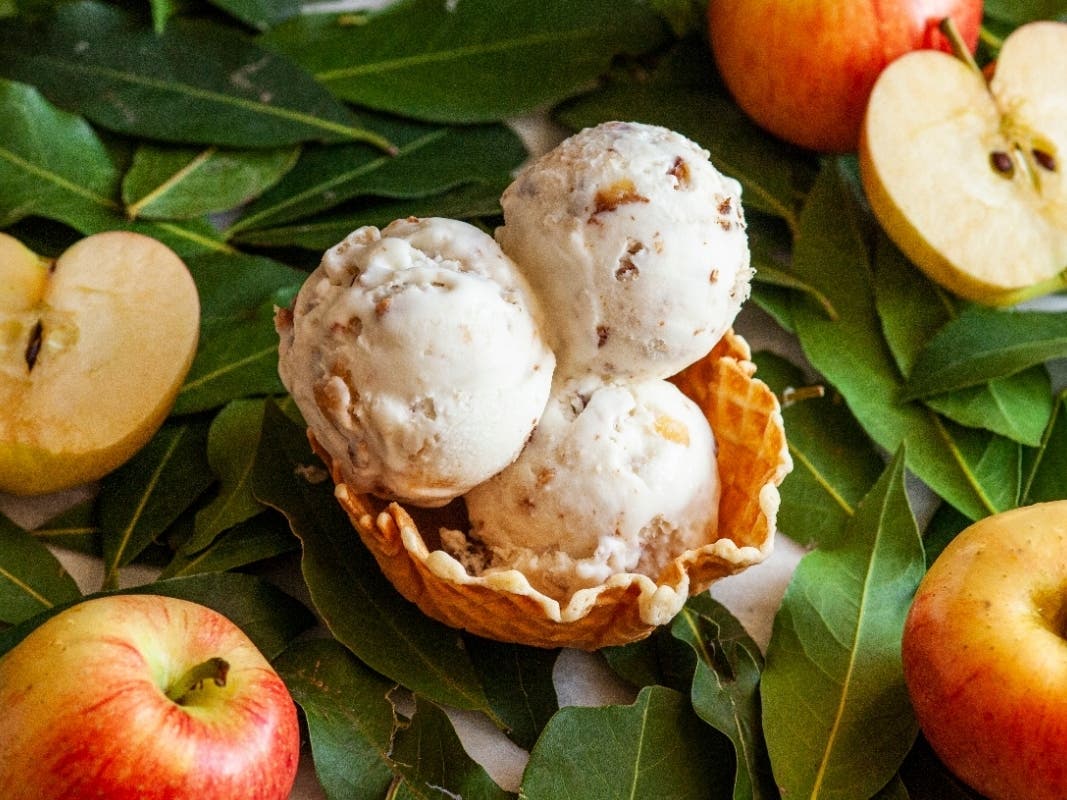 Apple Fritter & Bay Leaf ice cream among specially created anniversary offerings and we are now distracted while fixated on photo.