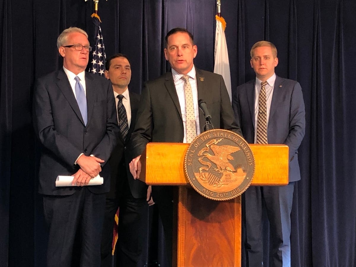 From left to right: Republican Leader Jim Durkin, Rep. Tom Morrison, Assistant Leader Tim Butler and Deputy Leader Tom Demmer. 