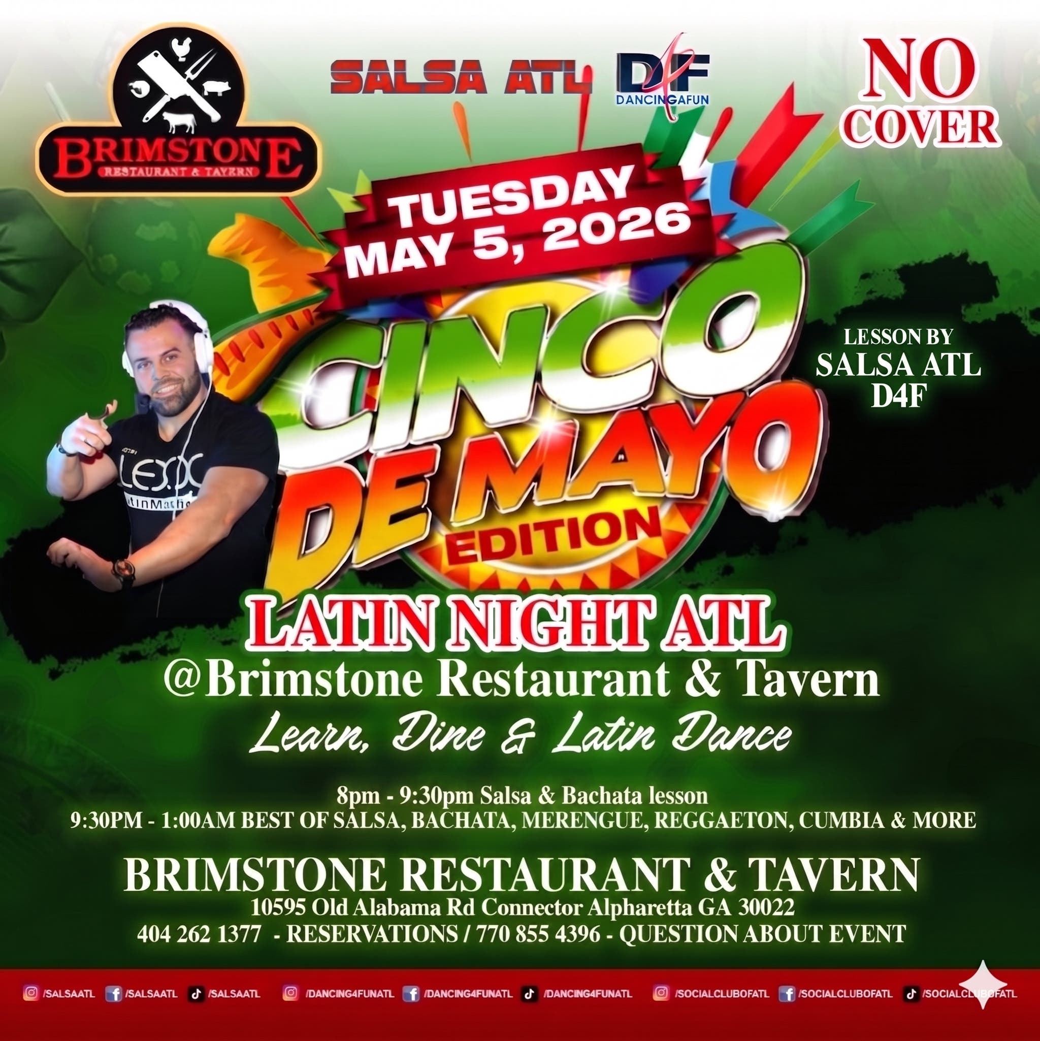 Cinco De Mayo Latin Night - Salsa & Bachata lesson + Party @ Brimstone Tavern