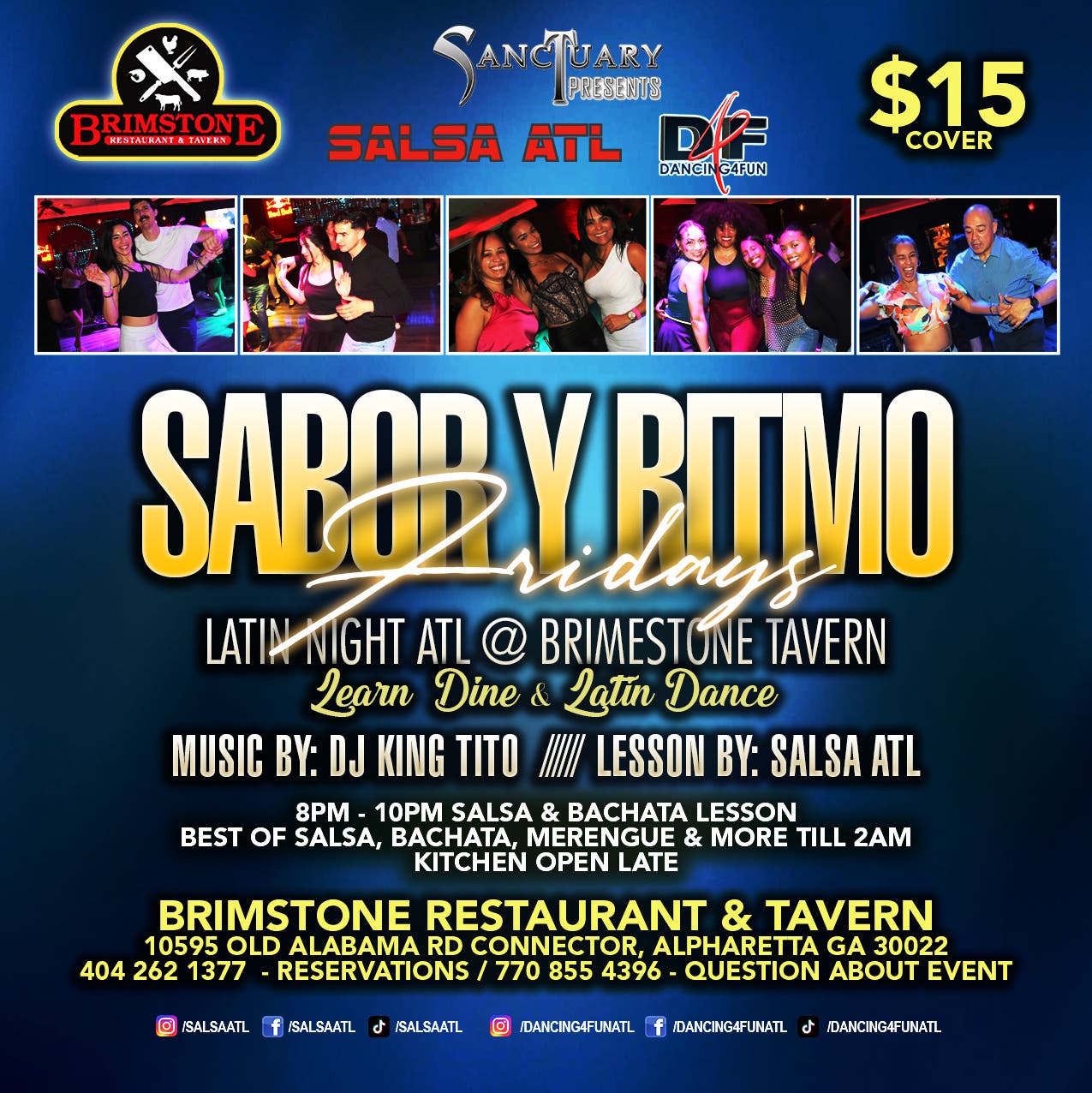 Sabor Y Ritmo Fridays Latin Night Atlanta @ Brimstone Tavern