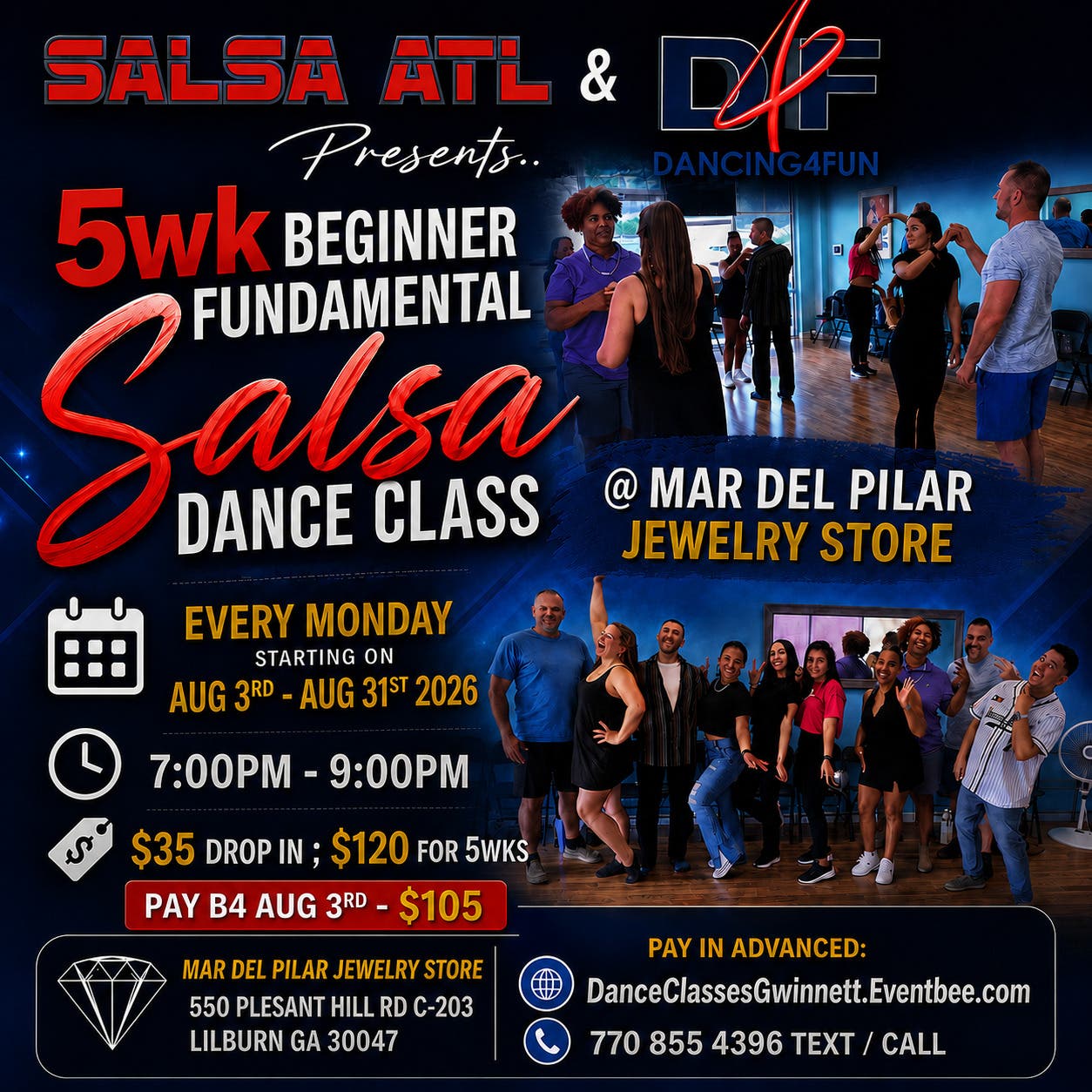 5wk Monday Beginner Salsa Dance Class