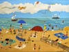 "Beach Bums." 18x24 Giclee Print. Signed