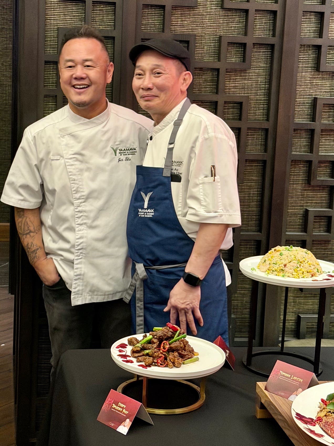 Chefs Jet Tila and Quyen Au. Photo Jill Weinlein