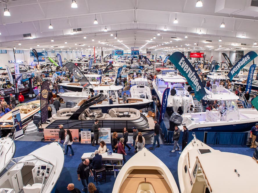 Over 400 water craft including pontoons, tow boats and personal craft will be on display at the Hartford Boat Show January 16-19, 2020.