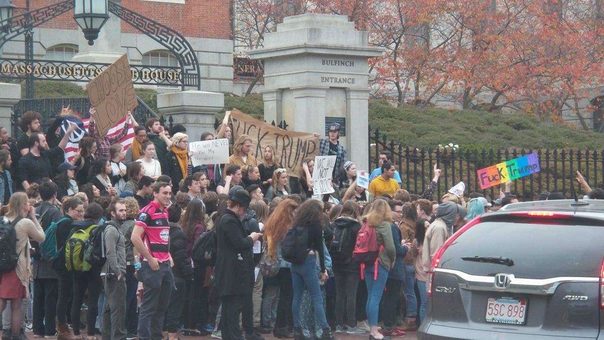 Boston Anti-Trump Rally: Thousands Chant 'Not My President!' | Boston ...