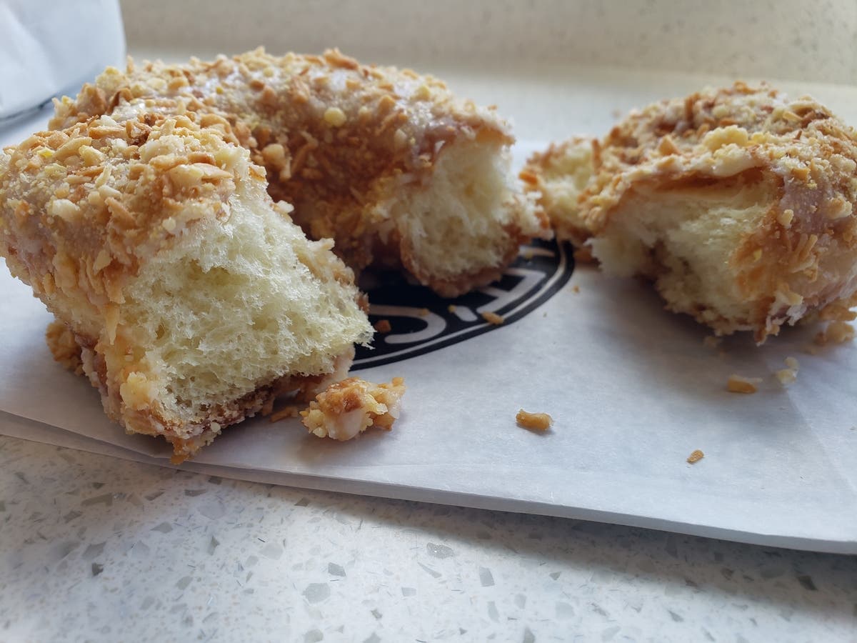 The time it took to snap this photo was this doughnut's final moments on earth.
