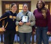 junior Alyssa Hernandez -- Rookie of Year with coach T.