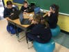 Students enjoy flexible seating.