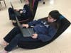 Students enjoy flexible seating.