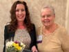 Kristin Chapin (left) of the Bucks County YWCA received her Women Helping Women award from SIIR Past-President Marlene Piasecki.