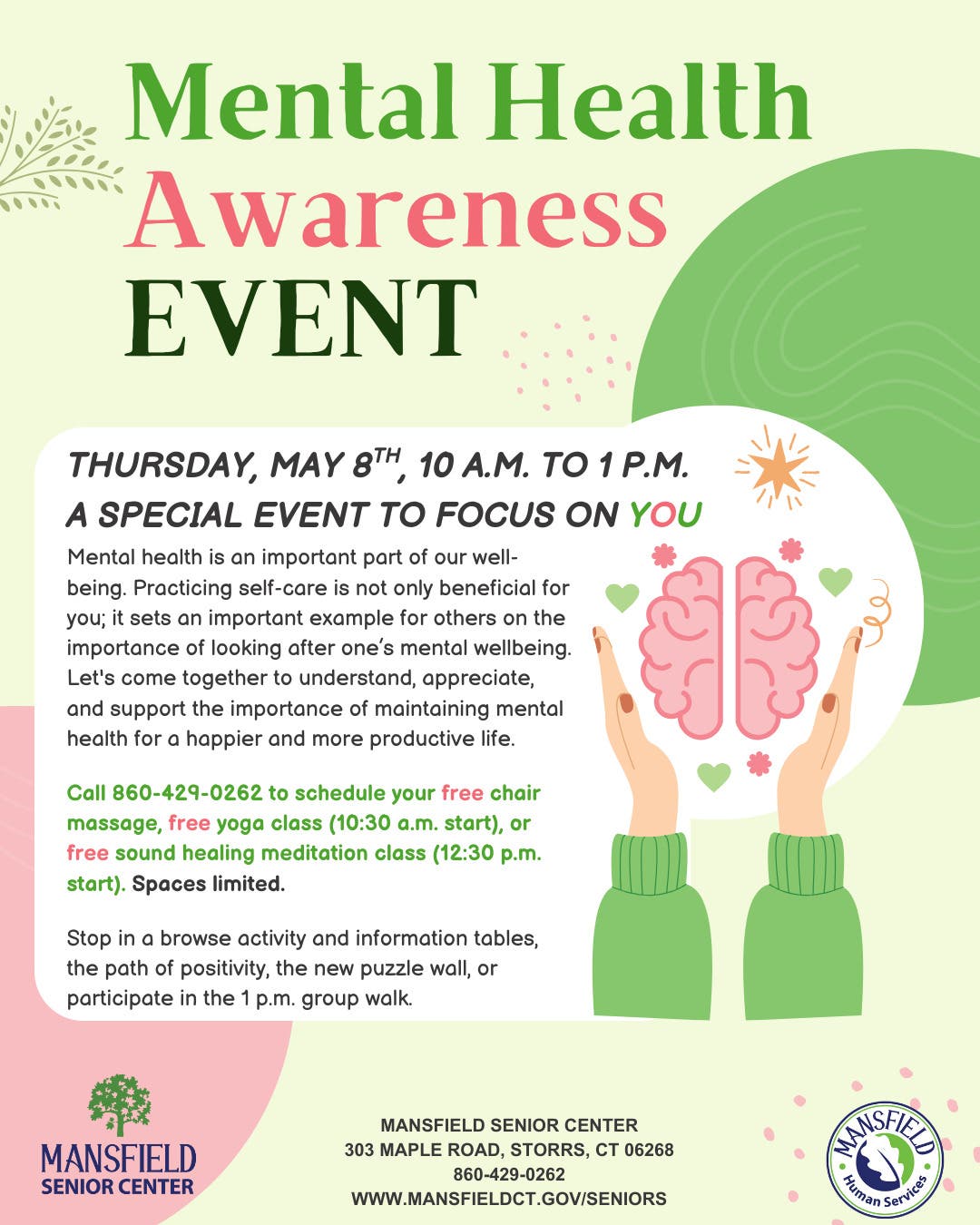 Mental Health Awareness Event for Seniors