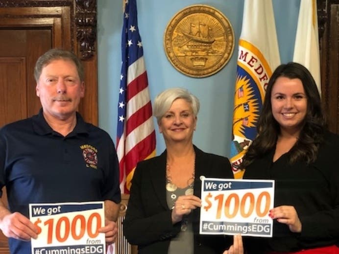 Two employees of Cummings Properties selected the Medford Fire Department for Employee Directed Giving.