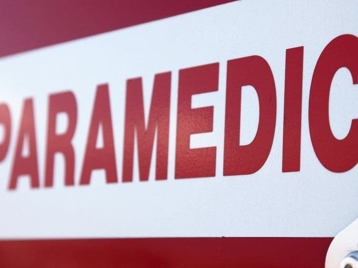 An ambulance was involved in a crash on its way to the hospital Saturday morning. 