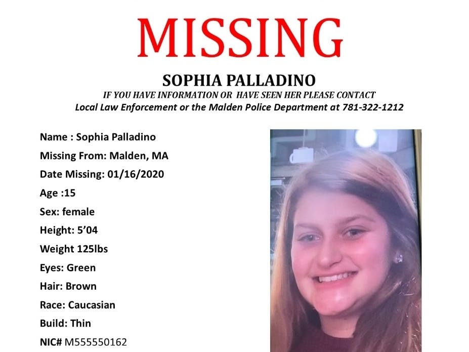 Sophia Palladino has been missing since Thursday afternoon.