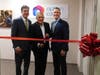 Gurwin Healthcare System President and CEO Stuart B. Almer, Gurwin Jewish Nursing & Rehabilitation Center Chairman of the Board Bert Brodsky and Option Care Chief Commercial Officer Chris Hartman cut the ribbon for the new Option Care Infusion Suite