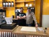 David Herzfeld and his father, Richard, work on the finishing touches of their new Westport location on March 13, 2019.